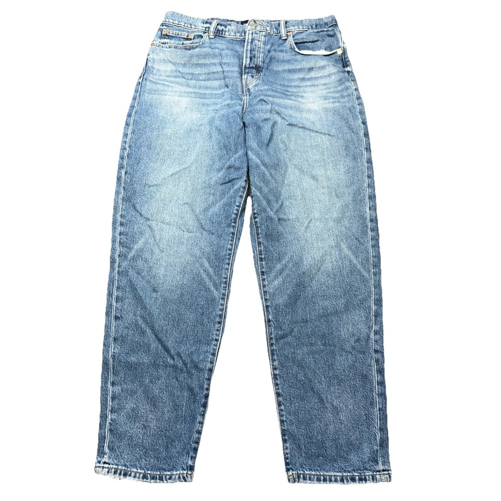 Lucky Brand Jeans Drew Mom High Rise Tapered 14 32R  Womens Blue Inseam 29
